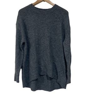 Philosophy Grey Ribbed Long Sleeve Sweater Size L